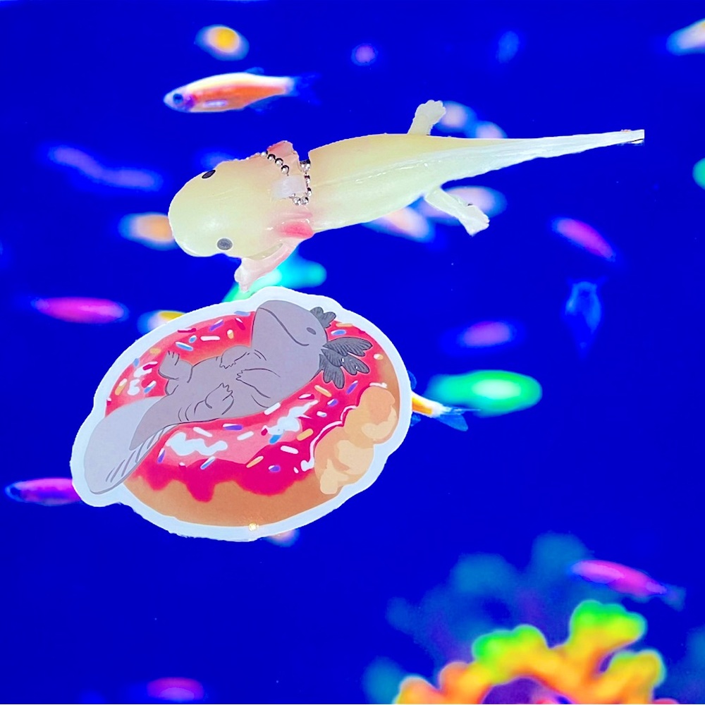 COOLalotl Axolotl Crazy Trending WaterProof Single Decor Accent Sticker